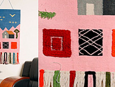 Handwoven Dhurrie | Cotton - Wall Hanging - Hut & Box