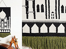 Handwoven Dhurrie | Cotton - Wall Hanging - Taj Mahal