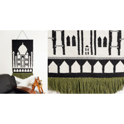 Handwoven Dhurrie | Cotton - Wall Hanging - Taj Mahal