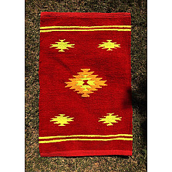 Handwoven Dhurrie | Cotton Mat / Aasan - Diamond