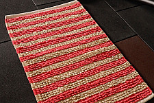 Handwoven Dhurrie | Cotton Mat / Aasan - Chunky Ring Mat