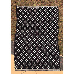 Handwoven Dhurrie | Cotton Mat / Aasan - Black Box