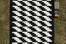 Handwoven Dhurrie | Cotton Mat / Aasan - Zig Zag