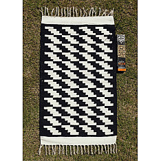 Handwoven Dhurrie | Cotton Mat / Aasan - Zig Zag