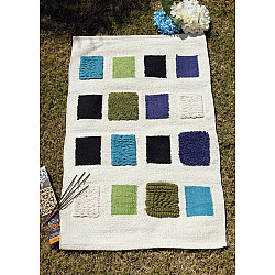 Handwoven Dhurrie | Cotton Mat / Aasan - 3D Box