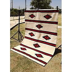 Handwoven Dhurrie | Cotton Dhurrie - Small Diamond