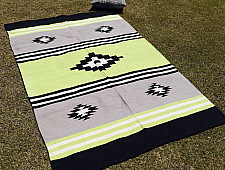 Handwoven Dhurrie | Cotton Center Sofa Dhurrie - Small Diamond - Light Green