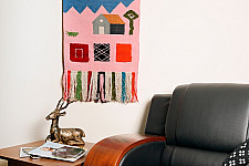 Handwoven Dhurrie | Cotton - Wall Hanging - Hut & Box