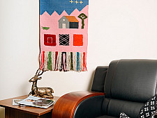 Handwoven Dhurrie | Cotton - Wall Hanging - Hut & Box