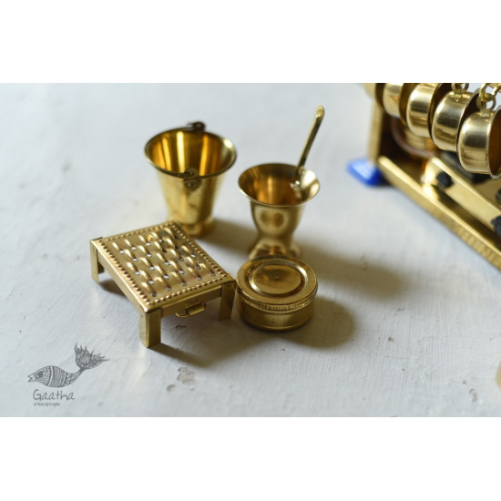 handmade brass Miniature Baby Kitchen Set