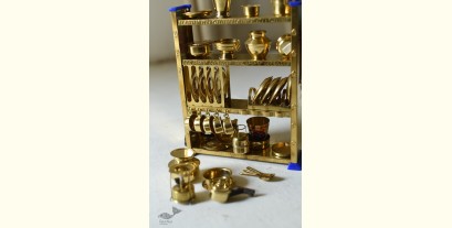 Traditional Utensils - Brass Miniature Baby Kitchen Set