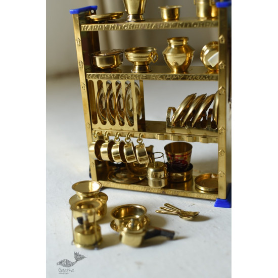 brass Miniature Baby Kitchen Set