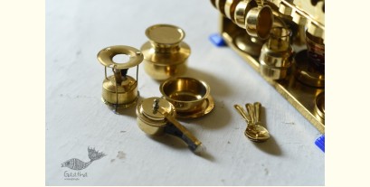 Traditional Utensils - Brass Miniature Baby Kitchen Set