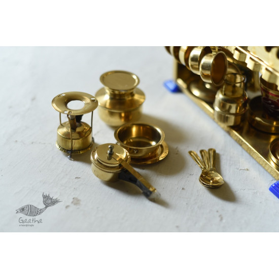 brass Miniature Baby Kitchen Set