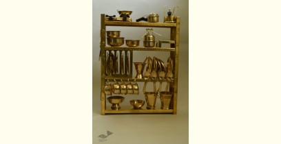 Traditional Utensils - Brass Miniature Baby Kitchen Set / Toy Kitchen set
