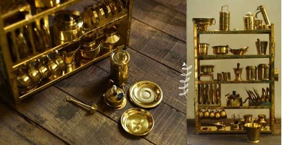 Traditional Utensils - Brass Miniature Baby Kitchen Set		