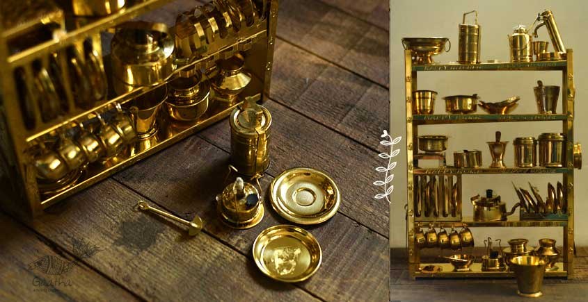 brass Miniature Baby Kitchen Set