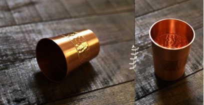 Traditional Utensils - Copper Half Hammered Glass