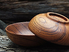 Sankhla ✼ Wooden Burmese Bowl (Set of two) ✼ 2