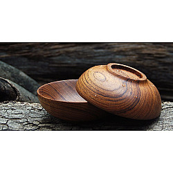 Sankhla ✼ Wooden Burmese Bowl (Set of two) ✼ 2