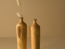 Sankhla | Wooden Miniature Vase ( Set of Two)