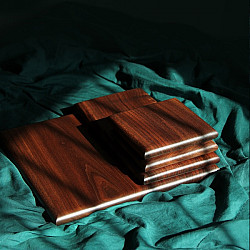 Sankhla ✼ Walnut Wooden Platter (Set of 4) ✼ 10