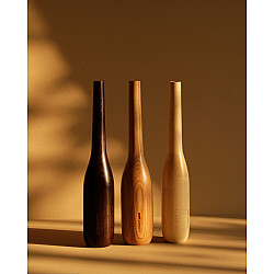 Sankhla | Wooden Miniature Vases (Set of Three)