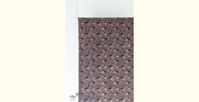 Block Printed Fabric ✩ Cotton Fabric - Shalom Black & Maroon ( Per meter )