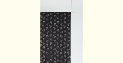 Block Printed Fabric ✩ Cotton - Bayaa Black ( Per meter 37