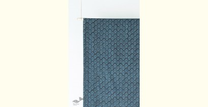 Block Printed Fabric ✩  Cotton - Ilana Black & Indigo ( Per meter )