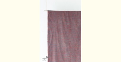Block Printed Fabric ✩ Cotton - Ziba Red & Indigo ( Per meter )