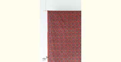Block Printed Fabric ✩ Cotton - Nahal Red ( Per meter )