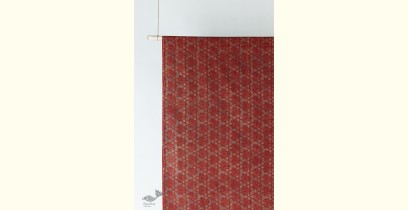 Block Printed Fabric ✩ Cotton - Tridha Red ( Per meter )