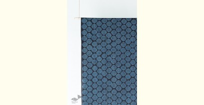 Block Printed Fabric ✩  Cotton - Riyahin Black & Indigo ( Per meter )