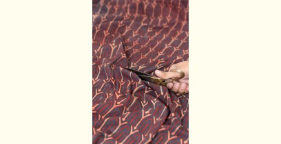Block Printed Fabric ✩ Cotton Fabric - Yamira Red ( Per meter ) 