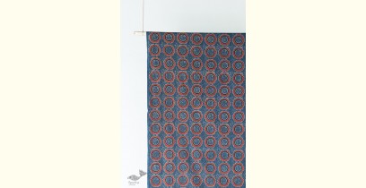 Block Printed Fabric ✩ Cotton - Nahal Indigo & Red ( Per meter )
