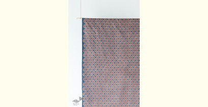 Block Printed Fabric ✩ Cotton - Nakhali Indigo & Red ( Per meter )