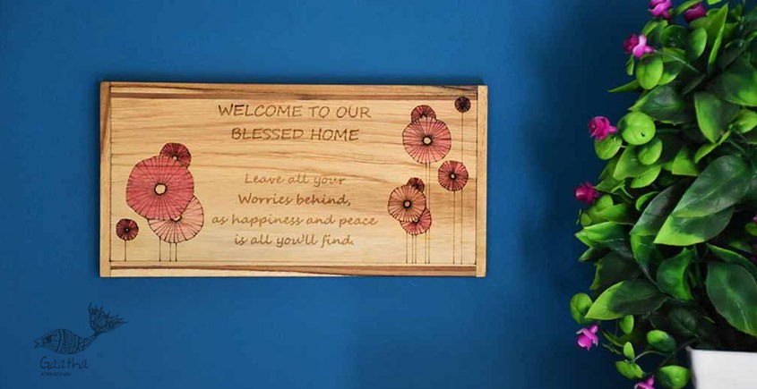shop wooden welcome board - for new house gift