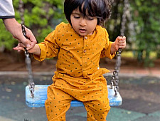 Block Printed Unisex ★ Organic Raidana Print Kurta & Pant ★ A 