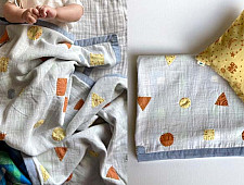 Organic Cotton ★ Kids Organic Gift Set (Dohar + Kapok Pillow Dhruvtara print) ★ 13