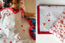 Organic Cotton ★ Kids Organic Gift Set (Dohar + Kapok Pillow - Koi) ★ 14