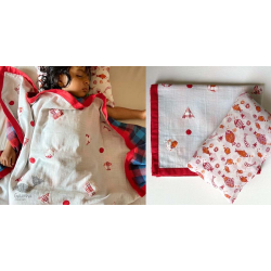 Organic Cotton ★ Kids Organic Gift Set (Dohar + Kapok Pillow - Koi) ★ 14