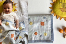 Organic Cotton ★ Kids Organic Gift Set (Dohar + Mustard Seed Pillow + Maracas - Dhruvtara) ★ 15