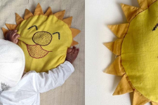 Organic Cotton ★ Sun Mustard Seed Pillow ★ 3