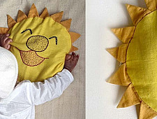 Organic Cotton ★ Sun Mustard Seed Pillow ★ 3