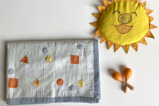 Organic Cotton ★ Kids Organic Gift Set (Dohar + Mustard Seed Pillow + Maracas - Dhruvtara) ★ 15