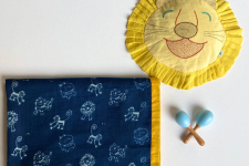 Organic Cotton ★ Kids Organic Gift Set (Dohar + Mustard Seed Pillow + Maracas - Zoo) ★ 16