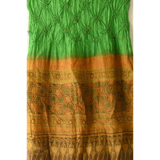 shop silk stole - handmade ajrakh bandhani