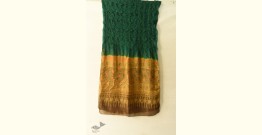 Flavors of fusion | Ajrakh Bandhani Silk Stole - Green