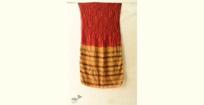 Flavors of fusion | Ajrakh Bandhani Silk Stole - Red